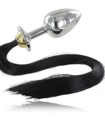 METAL HARD - PLUG ANAL DE AO COM CAUDA 8,89CM