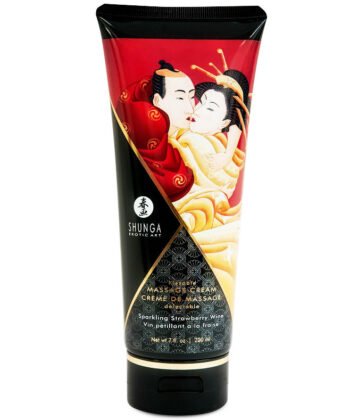 SHUNGA - CREME DE MASSAGEM MORANGO E CAVA 200 ML