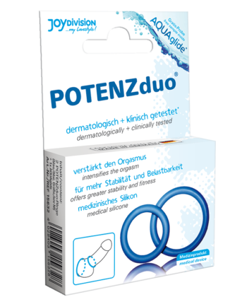 Visão alternativa de JOYDIVISION POTENZDUO - ANILLOS PARA PENE AZUL - S