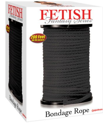 Visão alternativa de FETISH FANTASY SERIES - CORDA BONDAGE PRETA 60,96 METROS