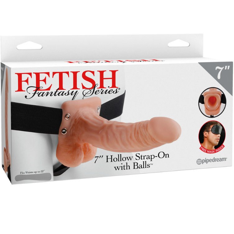 FETISH FANTASY SERIES - 7 STRAP-ON OCO COM BOLAS 17,8CM CARNE - Imagem 2