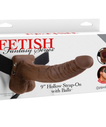 Alternative view of FETISH FANTASY SERIES - 9 ARNÉS CON TESTÍCULOS HUECO MAN 22.9 CM MARRÓN