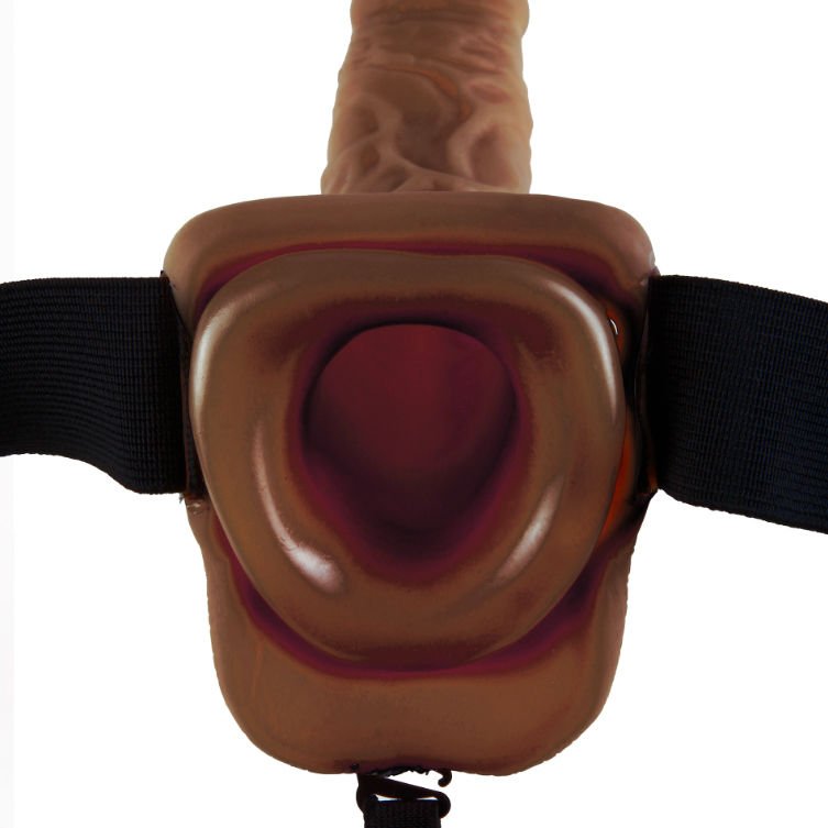 FETISH FANTASY SERIES - 9 STRAP-ON OCO COM BOLAS 22,9CM CASTANHO - Image 5