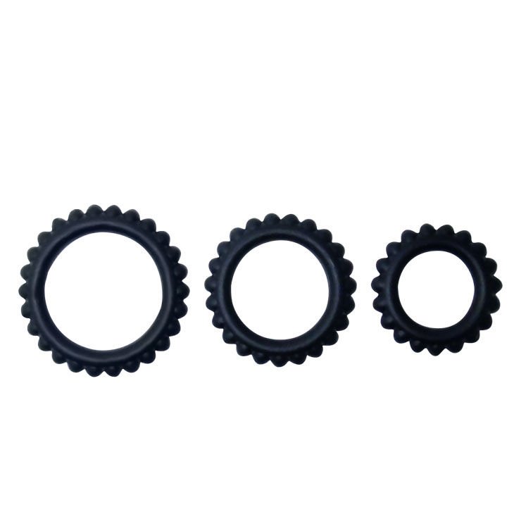 BAILE - CONJUNTO TITAN 3PCS ANEL PARA GALO PRETO 2.8 + 2.4 + 1.9 CM - Image 5