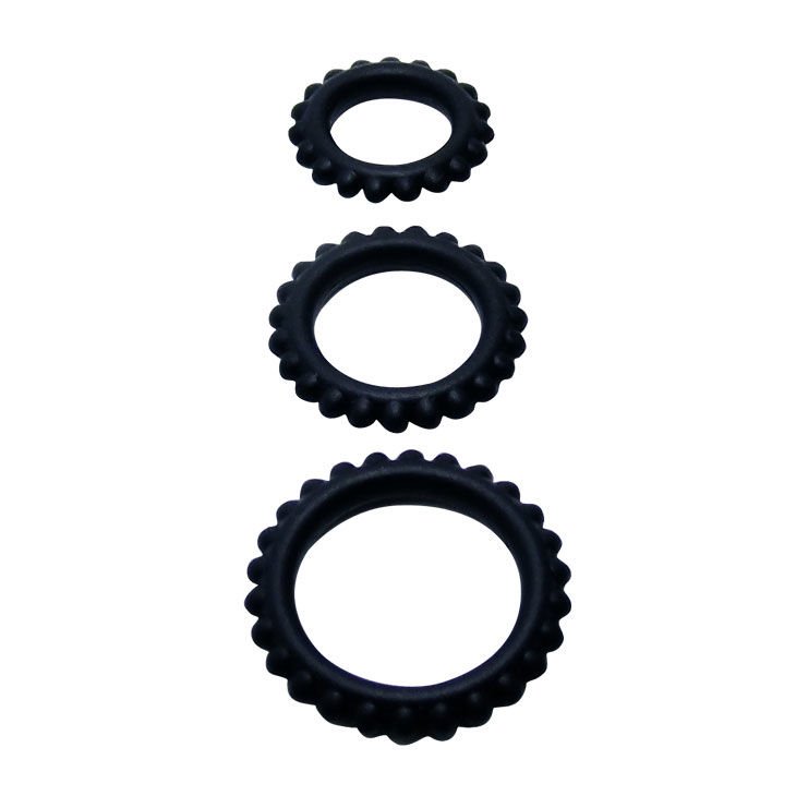 BAILE - CONJUNTO TITAN 3PCS ANEL PARA GALO PRETO 2.8 + 2.4 + 1.9 CM - Image 4