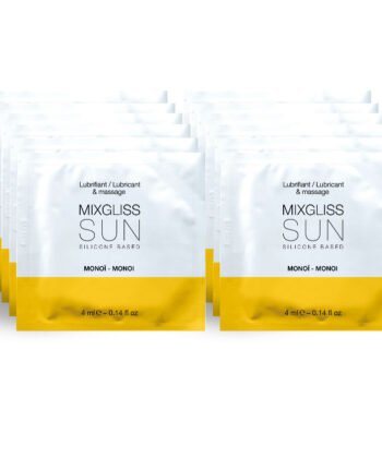 MIXGLISS - LUBRICANTE BASE SILICONA ÁROMA MONOI 12 MONODOSIS 4ML