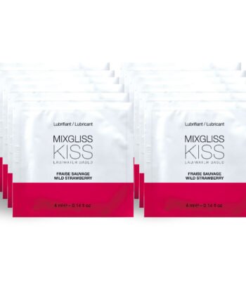 MIXGLISS - LUBRIFICANTE BASE DE GUA SABOR MORANGO 12 DOSE ÚNICA 4 ML