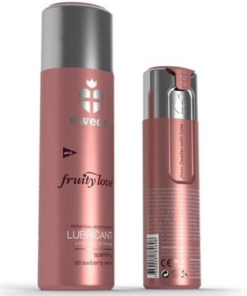 SWEDE - FRUITY LOVE LUBRIFICANTE ESPUMANTE MORANGO VINHO 100 ML