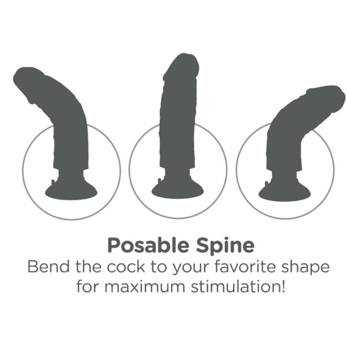 KING COCK - VIBRADOR DILDO 23 CM NATURAL - Imagem 3