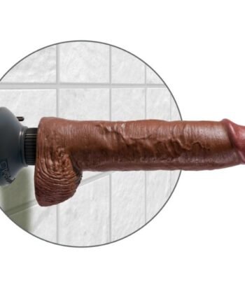 Visão alternativa de KING COCK - DILDO VIBRADOR COM TESTÍCULOS 25.5 CM COR MARROM