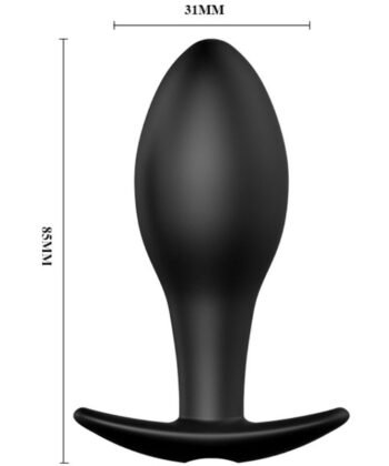 PRETTY LOVE – PLUG ANAL VIBRATÓRIO EM SILICONE PRETO – 12 MODOS - Imagem 4