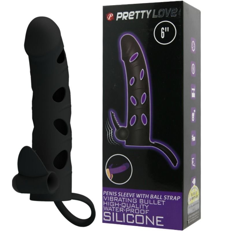 PRETTY LOVE – MANGA PENIANA VIBRATÓRIA EM SILICONE 15.2 CM - Imagem 3