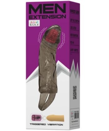 Visão alternativa de BAILE – MANGA EXTENSORA PARA PÉNIS COM VIBRAÇÃO E ANEL TESTICULAR 13,5 CM