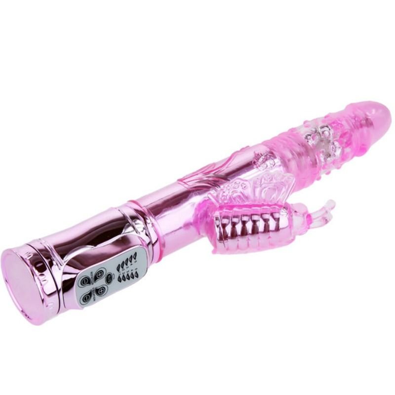 BAILE - VIBRADOR RECARREGVEL COM ROTAO E ESTIMULADOR DE BORBOLETA PULSANTE - Image 2