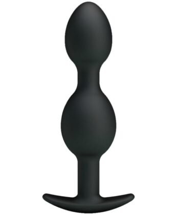 PRETTY LOVE - BOLAS ANALES SILICONA 12.5 CM NEGRO