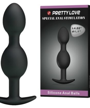 Visão alternativa de PRETTY LOVE - BOLAS ANALES SILICONA 12.5 CM NEGRO