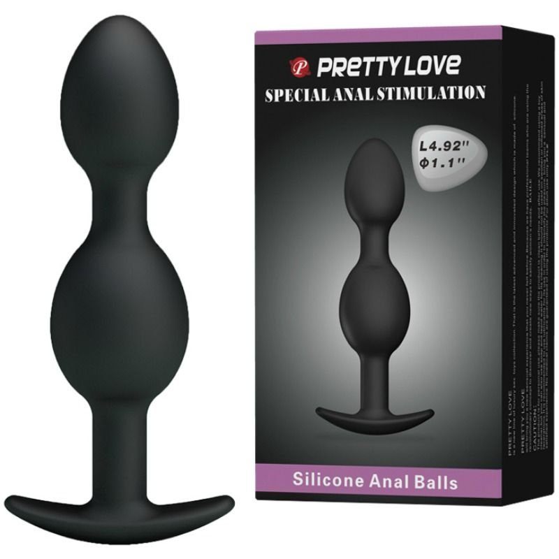 PRETTY LOVE - BOLAS ANALES SILICONA 12.5 CM NEGRO - Image 2