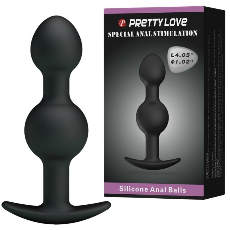 PRETTY LOVE - BOLAS ANALES SILICONA ESTIMULACION ESPECIAL 10.3 CM NEGRO - Image 2