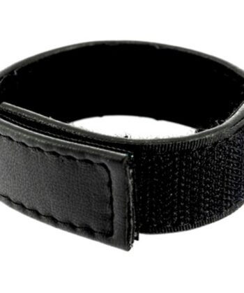 LEATHER BODY - CORREA CUERO AJUSTABLE CON VELCRO PARA PENE NEGRO
