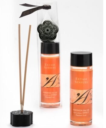 EXTASE SENSUAL - ACEITE MASAJE EFECTO CALOR CON FEROMONAS FRUTA DE LA PASION 100 ML