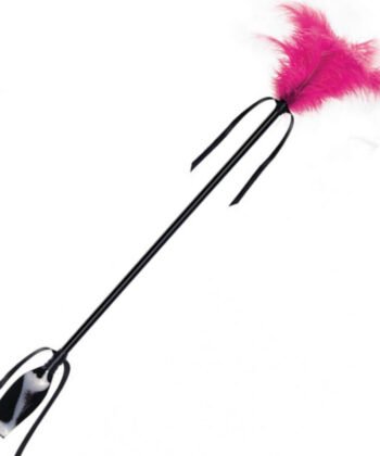 SECRETPLAY - FUSTA & PLUMA NEGRO Y FUCSIA