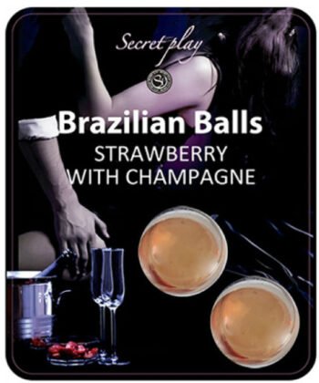 SECRETPLAY - CONJUNTO DE BOLAS BRASILEIRAS MORANGO E CHAMPANHE