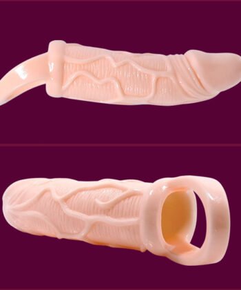BAILE – MANGA EXTENSORA PARA PÉNIS COM VIBRAÇÃO E ANEL TESTICULAR 13,5 CM - Imagem 3
