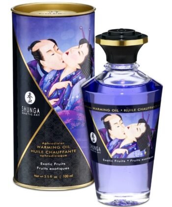 SHUNGA - ÓLEO DE MASSAGEM EFEITO CALOR SABOR DE FRUTAS EXÓTICAS 100 ML