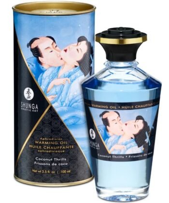 SHUNGA - ÓLEO DE MASSAGEM COM EFEITO CALOR SABOR DE COCO 100 ML