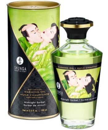 SHUNGA - ÓLEO DE MASSAGEM COM EFEITO CALOR SABOR MIDNIGHT SORBT 100 ML