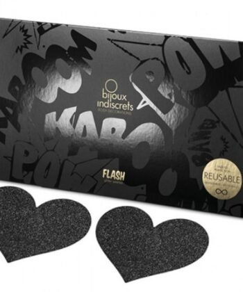 Alternative view of BIJOUX - INDISCRETS PEZONERAS FLASH CORAZÓN NEGRO