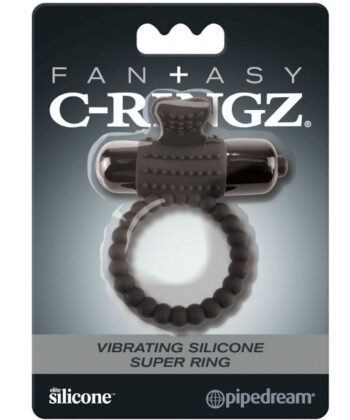 Visão alternativa de FANTASY C-RINGZ - ANEL VIBRANTE DE SILICONE PRETO