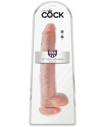 Visão alternativa de KING COCK - DILDO COM BOLAS 35.6 CM CARNE
