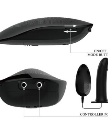 Visão alternativa de PRETTY LOVE VITO – CINTA STRAP-ON COM DILDO OCO VIBRATÓRIO 17,3 CM