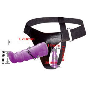 Visão alternativa de BAILE - ARNÉS ANAL Y VAGINAL FEMENINO LILA PUNTO G 17 CM