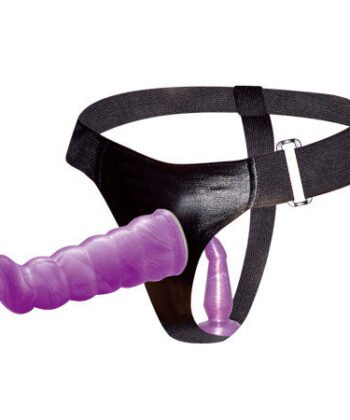 BAILE - ARNÉS ANAL Y VAGINAL FEMENINO LILA PUNTO G 17 CM