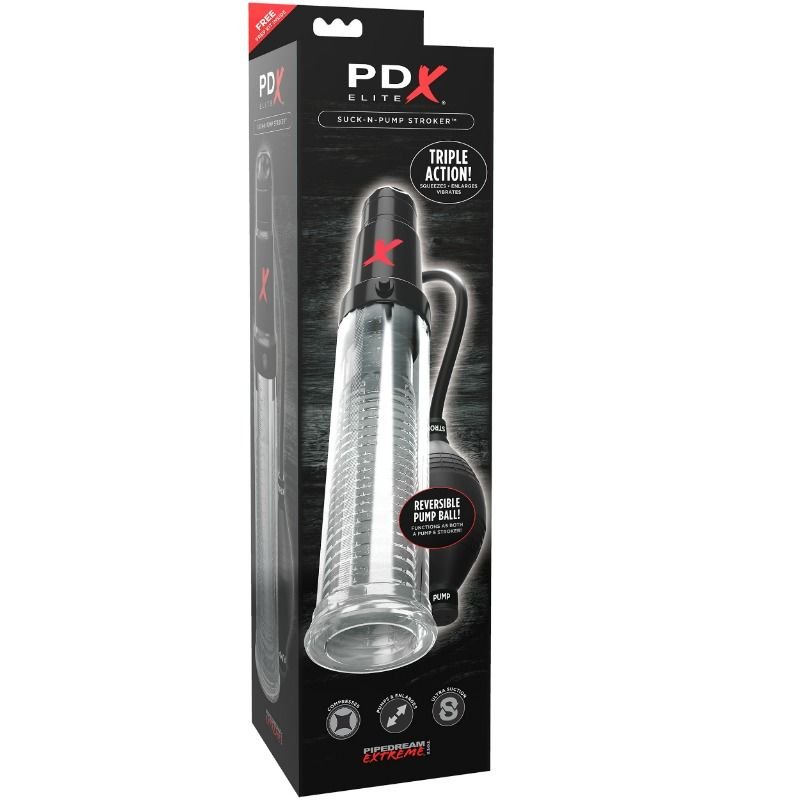PDX ELITE - SUCK N PUMP STROKER MASTURBADOR VIBRANTE BOMBA DE SUCÇÃO - Imagem 4