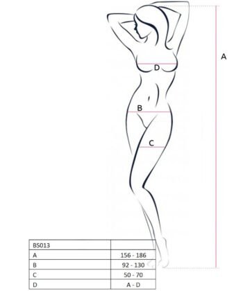 Visão alternativa de PASSION - WOMAN BS013 BODYSTOCKING NEGRO TALLA ÚNICA