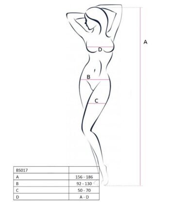 Visão alternativa de PASSION - WOMAN BS017 BODYSTOCKING NEGRO TALLA ÚNICA
