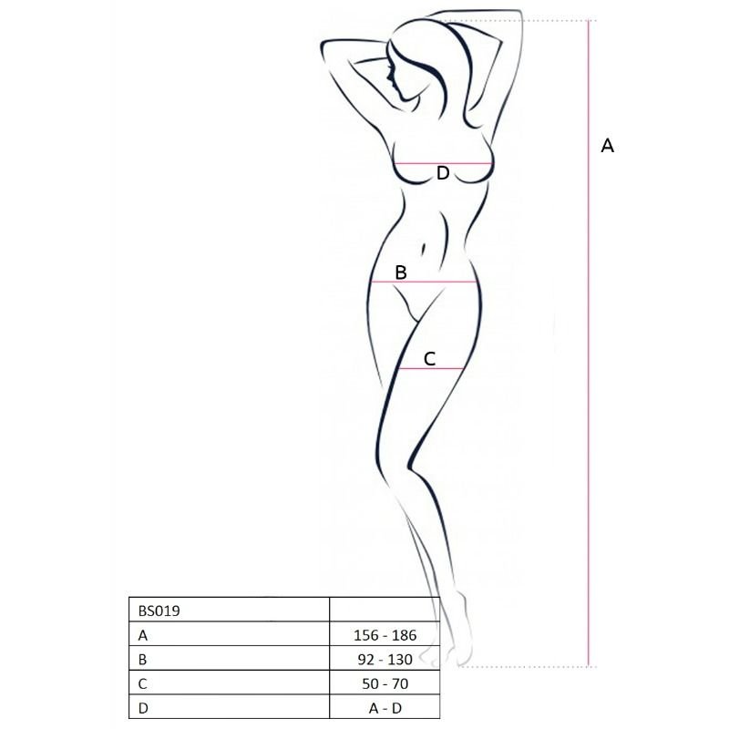 PASSION - WOMAN BS019 BODYSTOCKING BLANCO TALLA ÚNICA - Image 2
