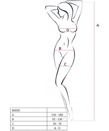 Visão alternativa de PASSION - WOMAN BS020 BODYSTOCKING BLANCO TALLA ÚNICA