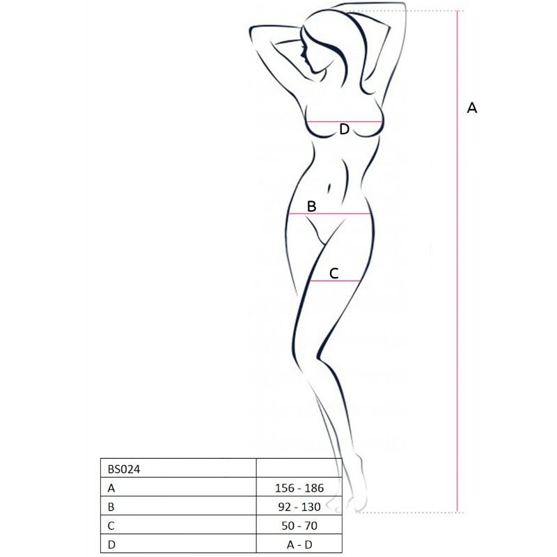 PASSION - WOMAN BS024 BODYSTOCKING BLANCO TALLA ÚNICA - Image 2