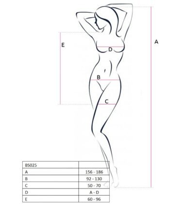 Visão alternativa de PASSION - WOMAN BS025 BODYSTOCKING ESTILO VESTIDO BLANCO TALLA ÚNICA