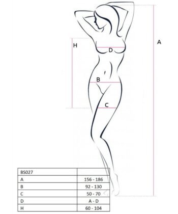 Visão alternativa de PASSION - WOMAN BS027 BODYSTOCKING ESTILO VESTIDO ROJO TALLA ÚNICA
