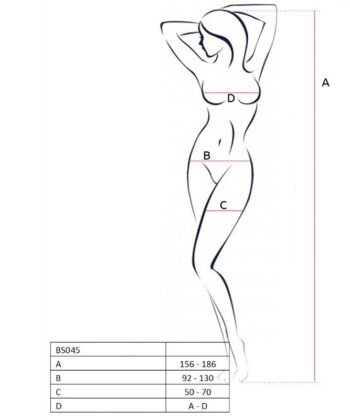 Visão alternativa de PASSION - WOMAN BS045 BODYSTOCKING NEGRO TALLA ÚNICA