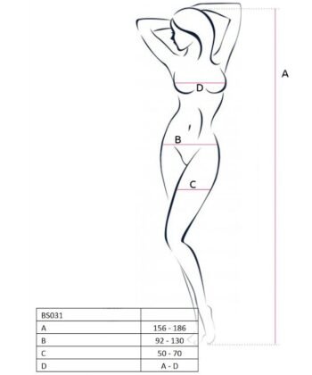 Visão alternativa de PASSION - WOMAN BS031 BODYSTOCKING ROJO TALLA ÚNICA