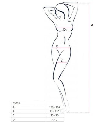 Visão alternativa de PASSION - WOMAN BS031 BODYSTOCKING NEGRO TALLA ÚNICA