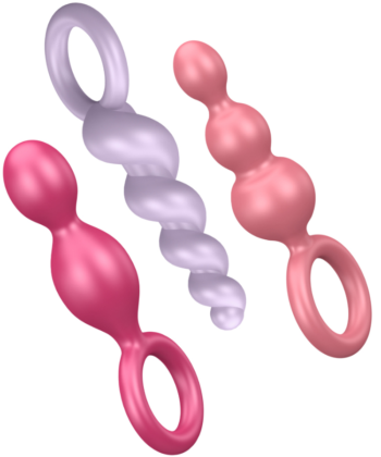 SATISFYER - CONJUNTO DE PLUGS ANAIS 3 PCS TRICOLOR