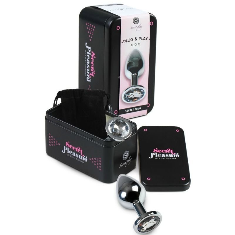 SECRETPLAY - PLUG ANAL ALUMINIO TRANSPARENTE 8 CM - Image 2