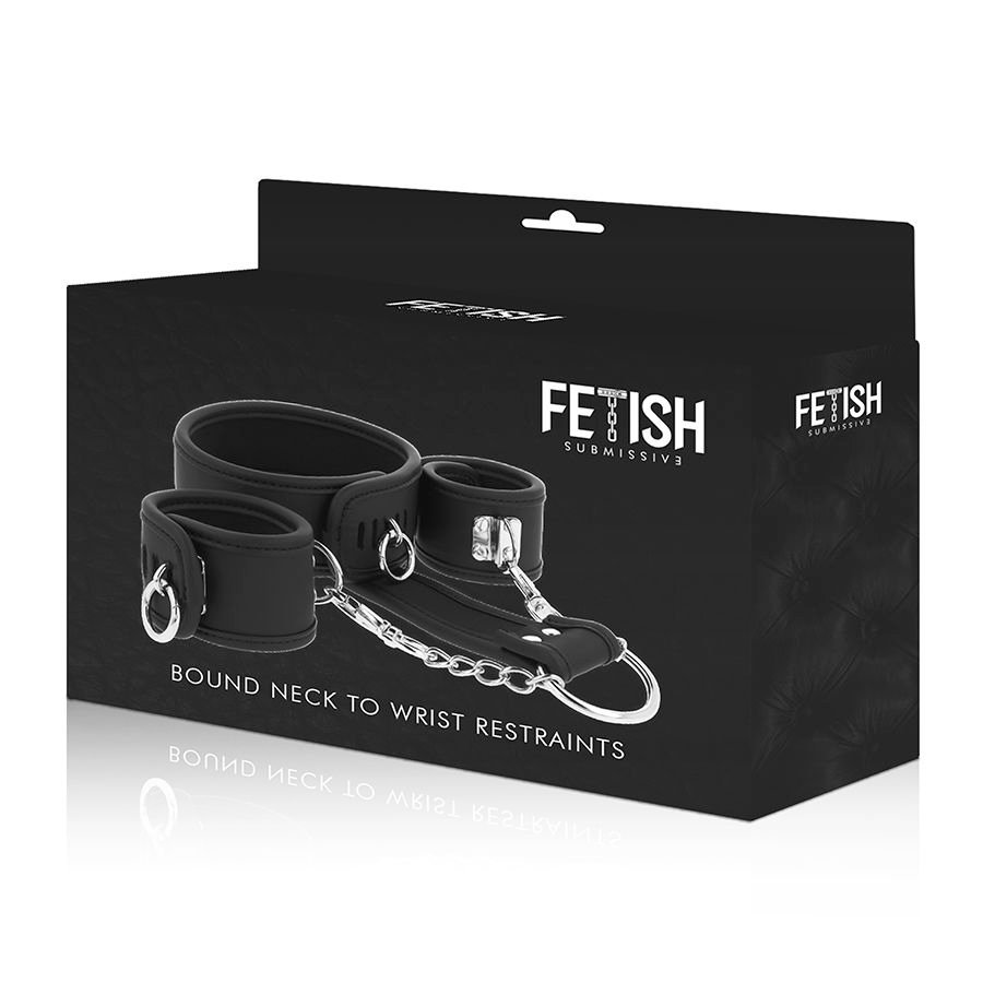 FETISH SUBMISSIVE - COLAR E ALGEMAS DE COURO VEGANO COM FORRO DE NOPRENE - Image 5